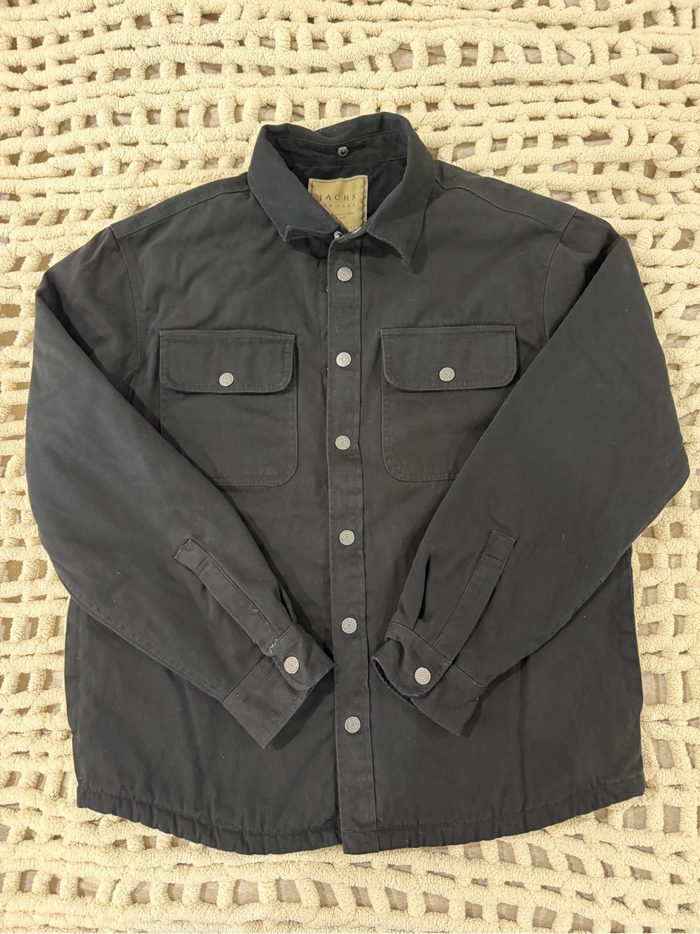 Jachs Black Military-Inspired Field shirt Jacket
